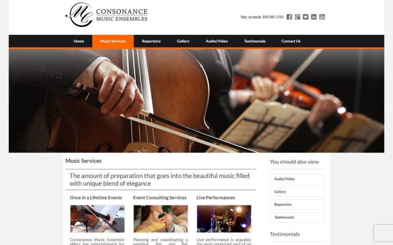 Consonance Music Ensembles: Music Services