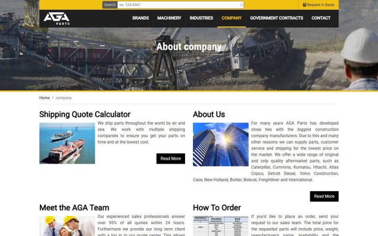 nymachinery.com: AGA Parts Company Info