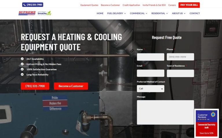 Supreme Energy: Heating & Cooling Equipment Quotes