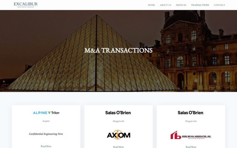 Excalibur LLC: M&A Transactions