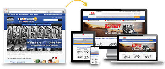 Time Auto Parts Web Design sm Example