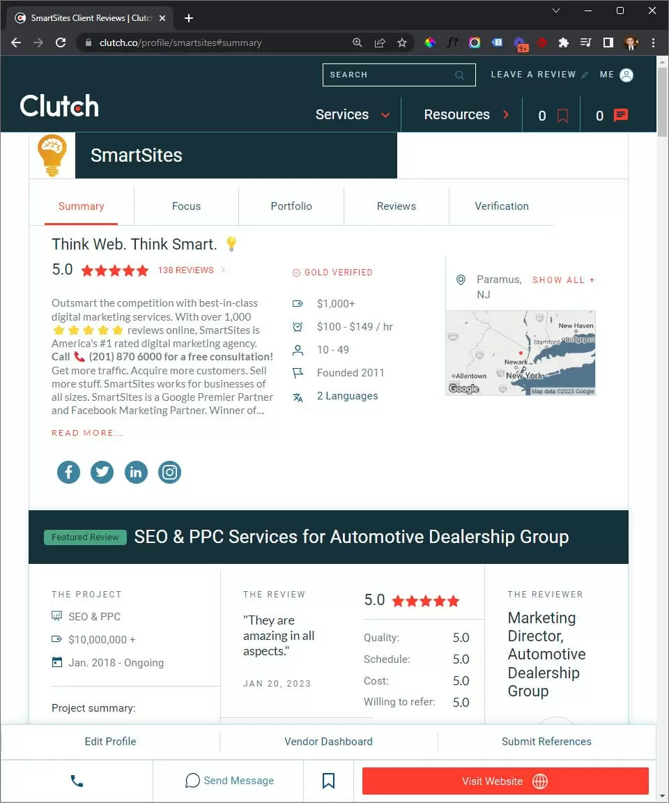 Top Automotive Pay Per Click Company by Clutch