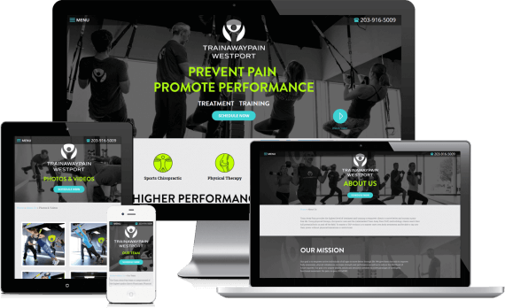 Train Away Pain Web Design Custom Website