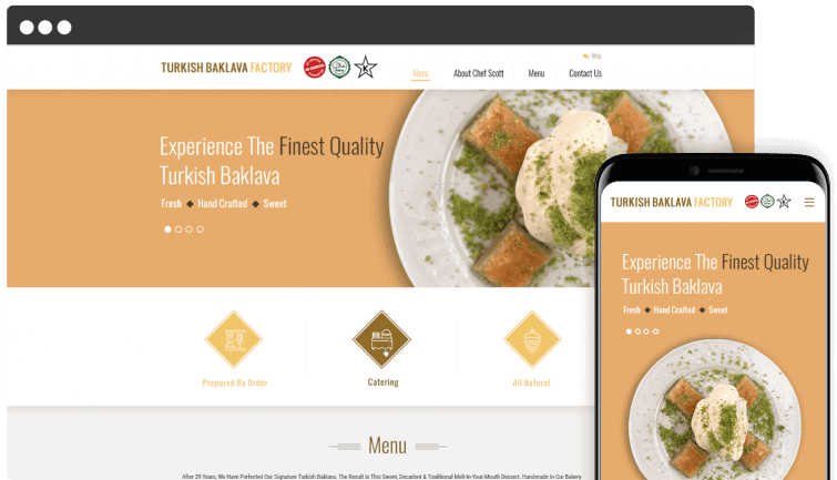 Turkish Baklava Factory: B2C Website Redesign