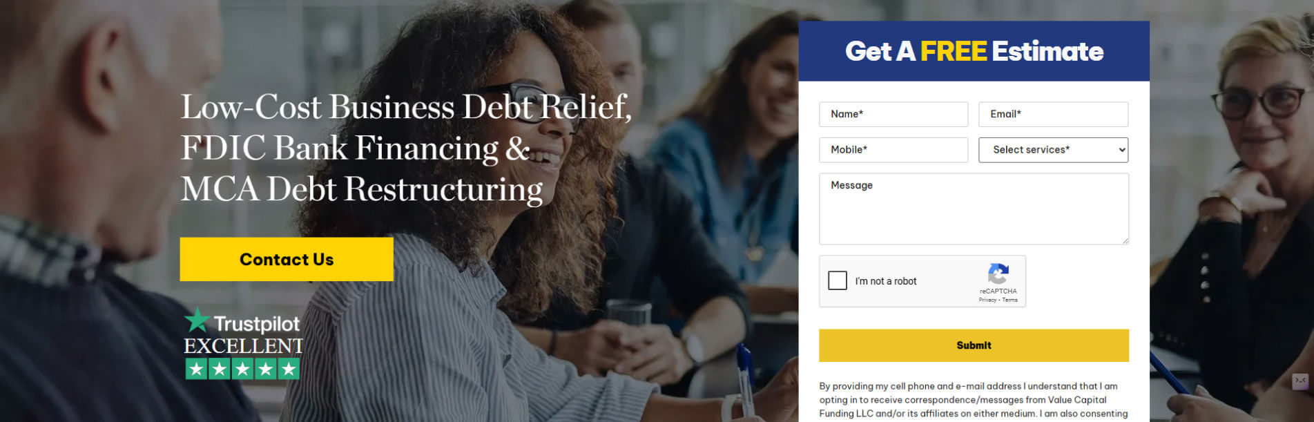 Value Capital Funding, Finance work banner
