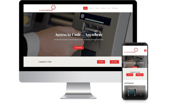 Ai ATM Systems Web Design Template Site