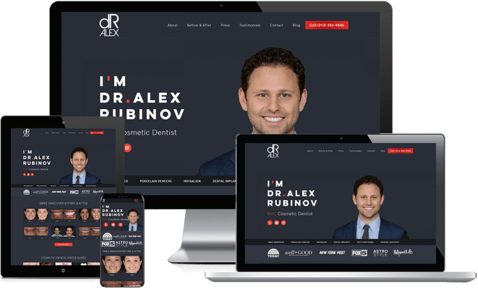 Custom website design for cosmetic dentists