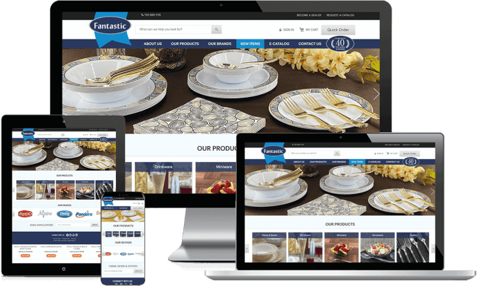 Ecommerce website for tableware products