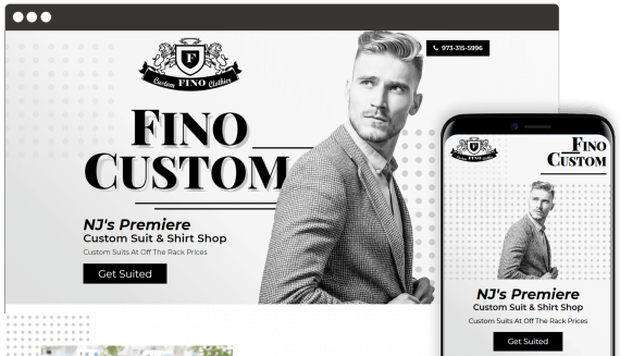 Fino Custom Web Design Landing Page