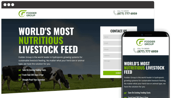 Fodder Group Web Design Landing Page