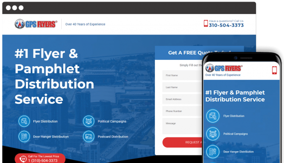 GPS Flyers Web Design Landing Page