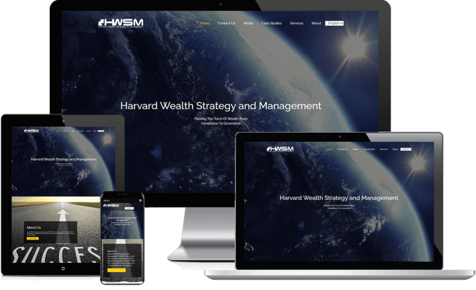 Custom website design for wealth education