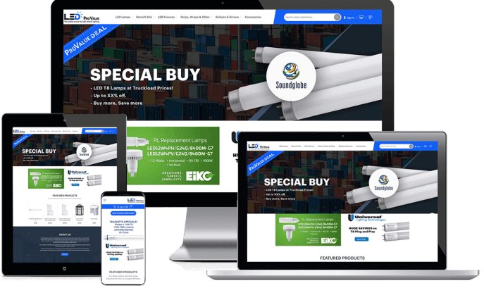 Ecommerce website for LED lighting products