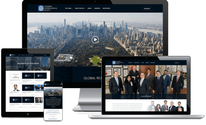 Custom website design for a real estate investment firm