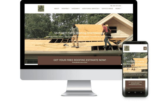 Michael J Harris Roofing Web Design Template Site