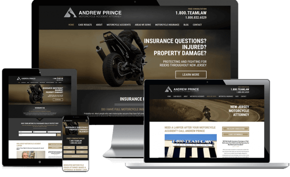 Motorcycle Injury Law Web Design Custom Website