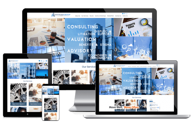 Custom website design for consulting services