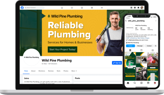 Wild Pine Plumbing Social Media Home Services