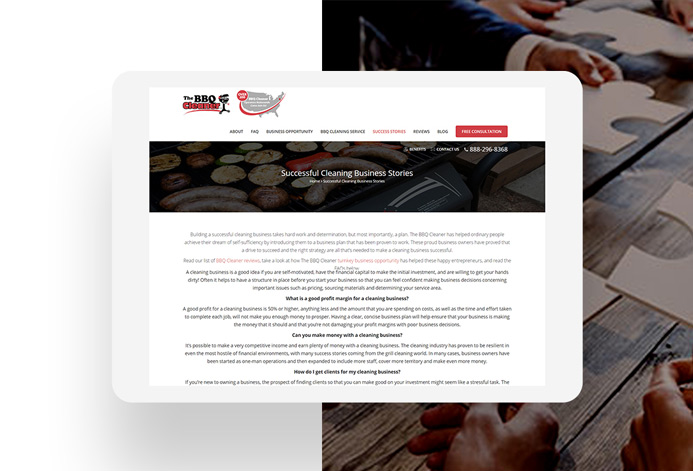 The BBQ Cleaner WordPress Website