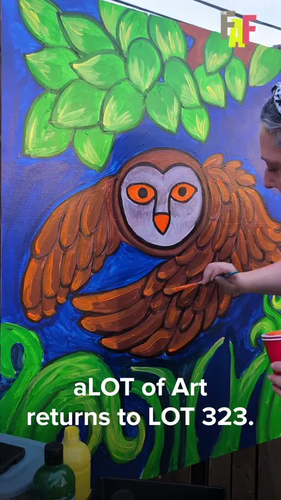 The FAF Coalition YouTube Short: artists painting murals live at LOT 323
